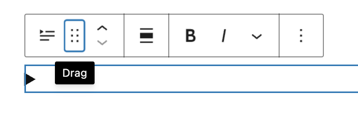 block toolbar drag handles