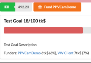 Donations, Goals or Crowdfunding can be enabled on any content page. Donation goal will show progress and crowdfunding will list all contributors and percent of current amount.